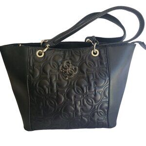 Guess Ladies Large Black Kamryn Tote Handbag Faux Leather Purse